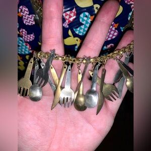 🤩 3/💲10 Vintage Necklace Fork Knife & Spoon